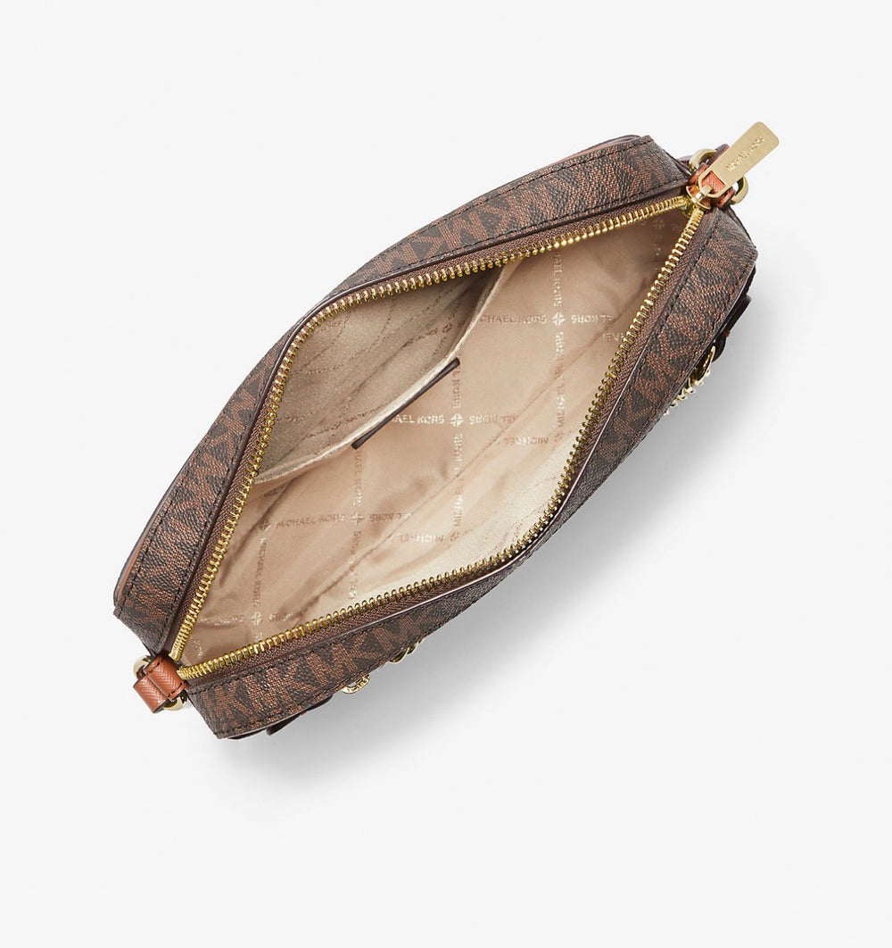 Michael Kors Jet Set Large Logo Crossbody Bag - Brown