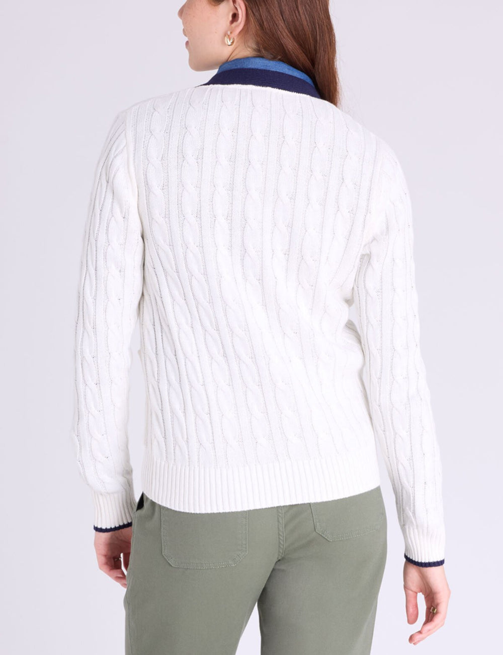 Cardigan with front buttons from U.S. Polo Assn., classic embossed pattern and comfortable pockets