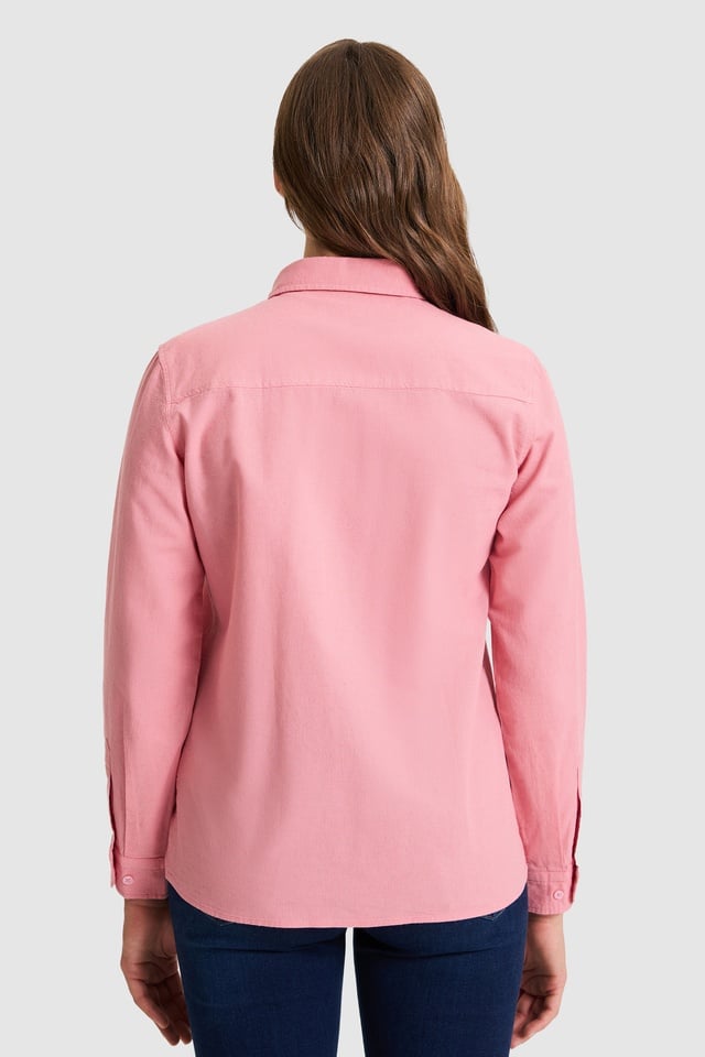 Women's White Long Sleeve Basic Shirt