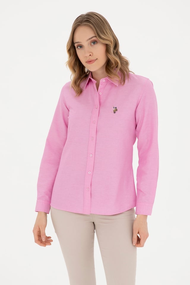 CLASSIC FIT COTTON OXFORD SHIRT - Button-down blouse - wicket yellow