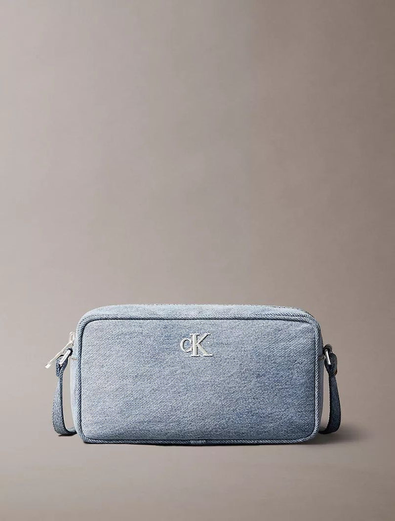 Calvin Klein Jeans denim double zip camera bag