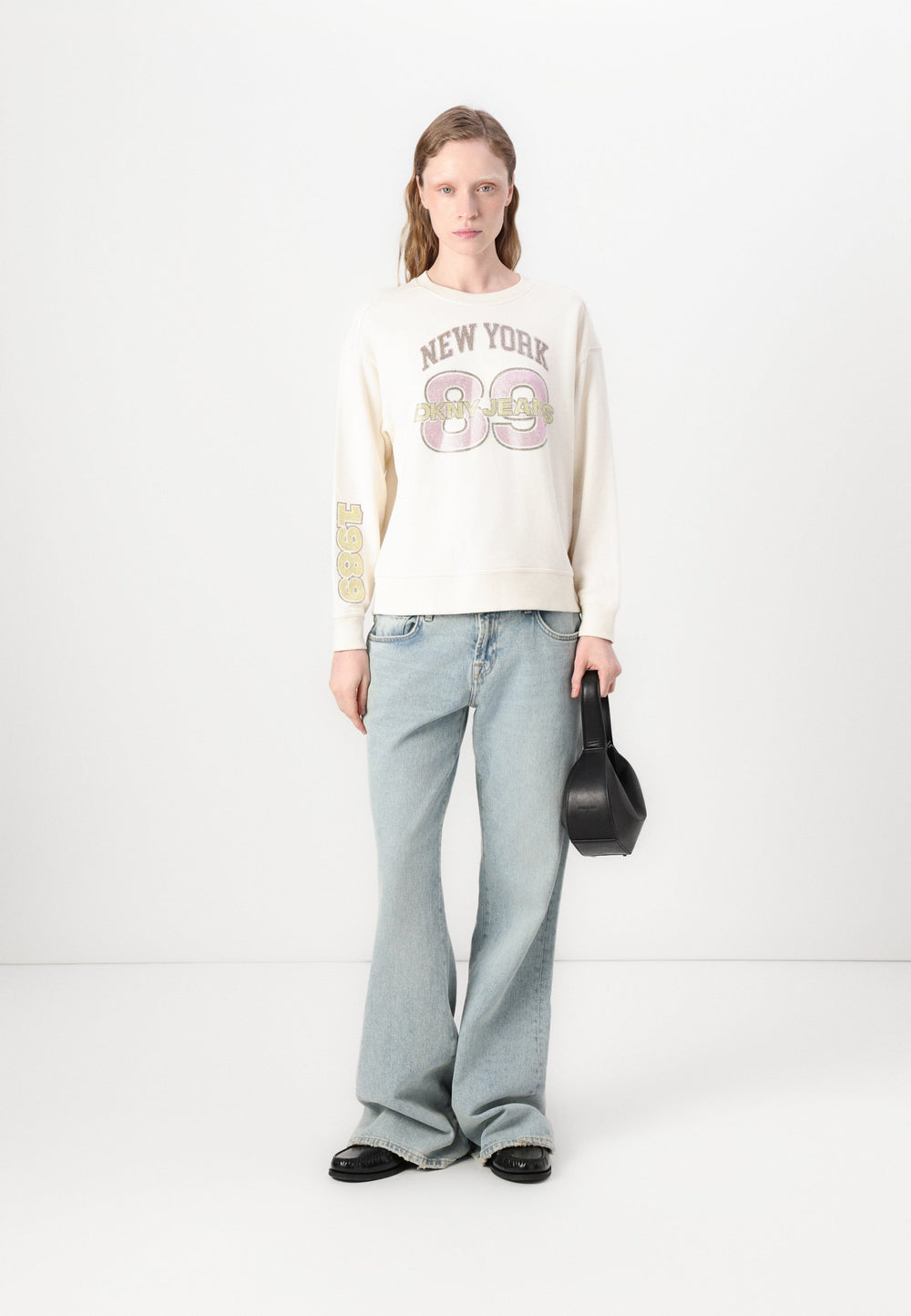 NEW YORK RHINESTONE LOGO CREW NECK - Sweatshirt
