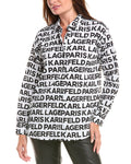 Karl Lagerfeld Paris Women's Logo-Print Button-Up Shirt