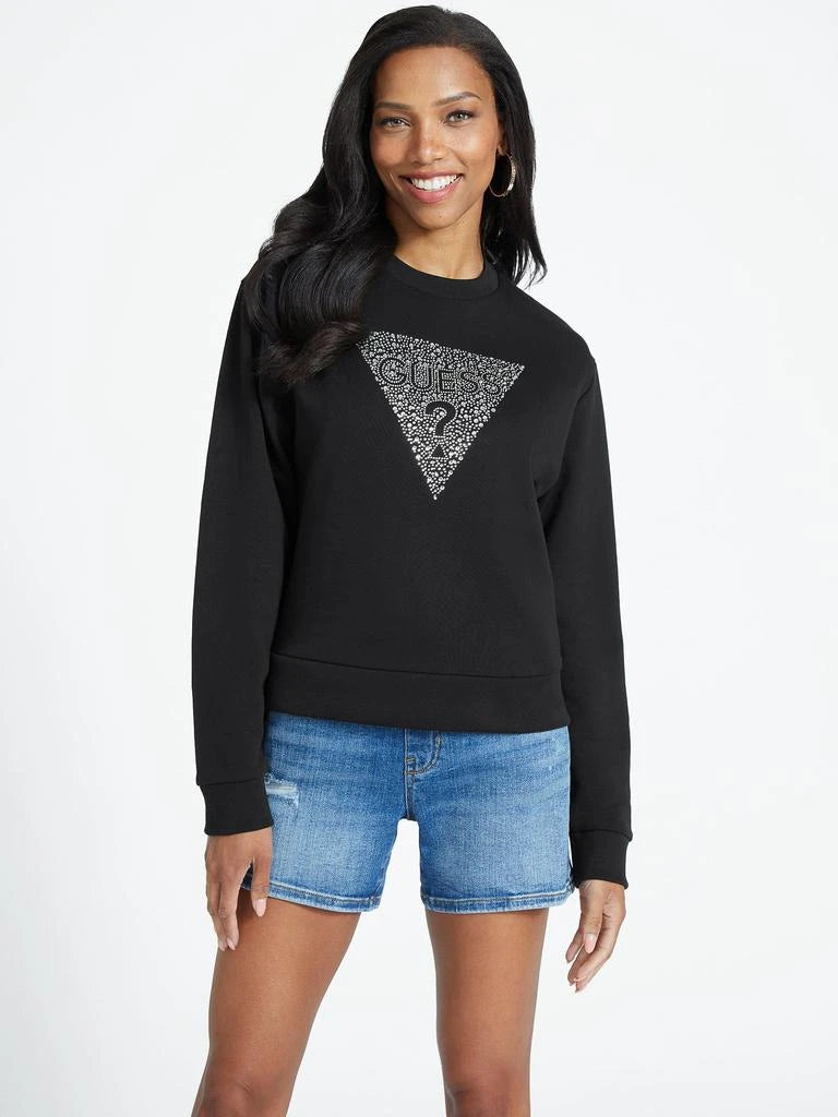 Guess Women’s Trina Triangle Logo Sweatshirt