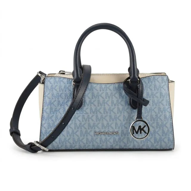 Michael Kors Outlet Arden Small Color-Block Signature Logo Messenger Bag