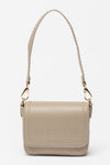 Valentino Shine Re Flap Studded Bag in Taupe or Cafe