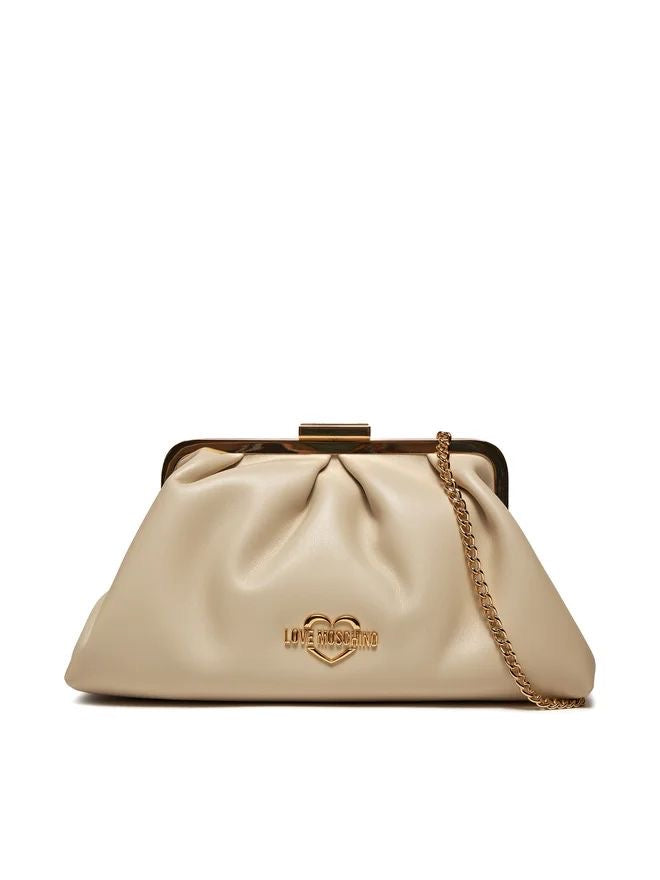 Love Moschino clutch bag in an ivory