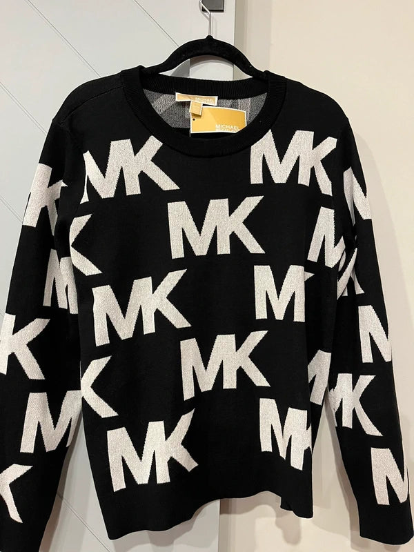Michael Kors Wome's Black Logo Sweater
