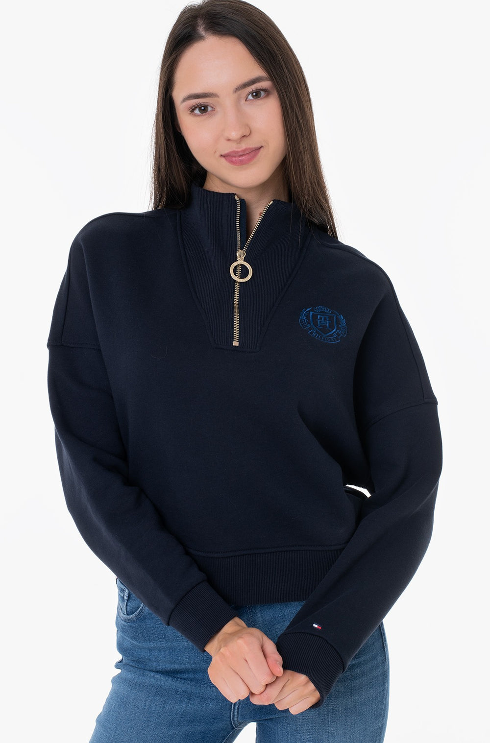 HALF-ZIP RELAXED FIT SWEATSHIRT