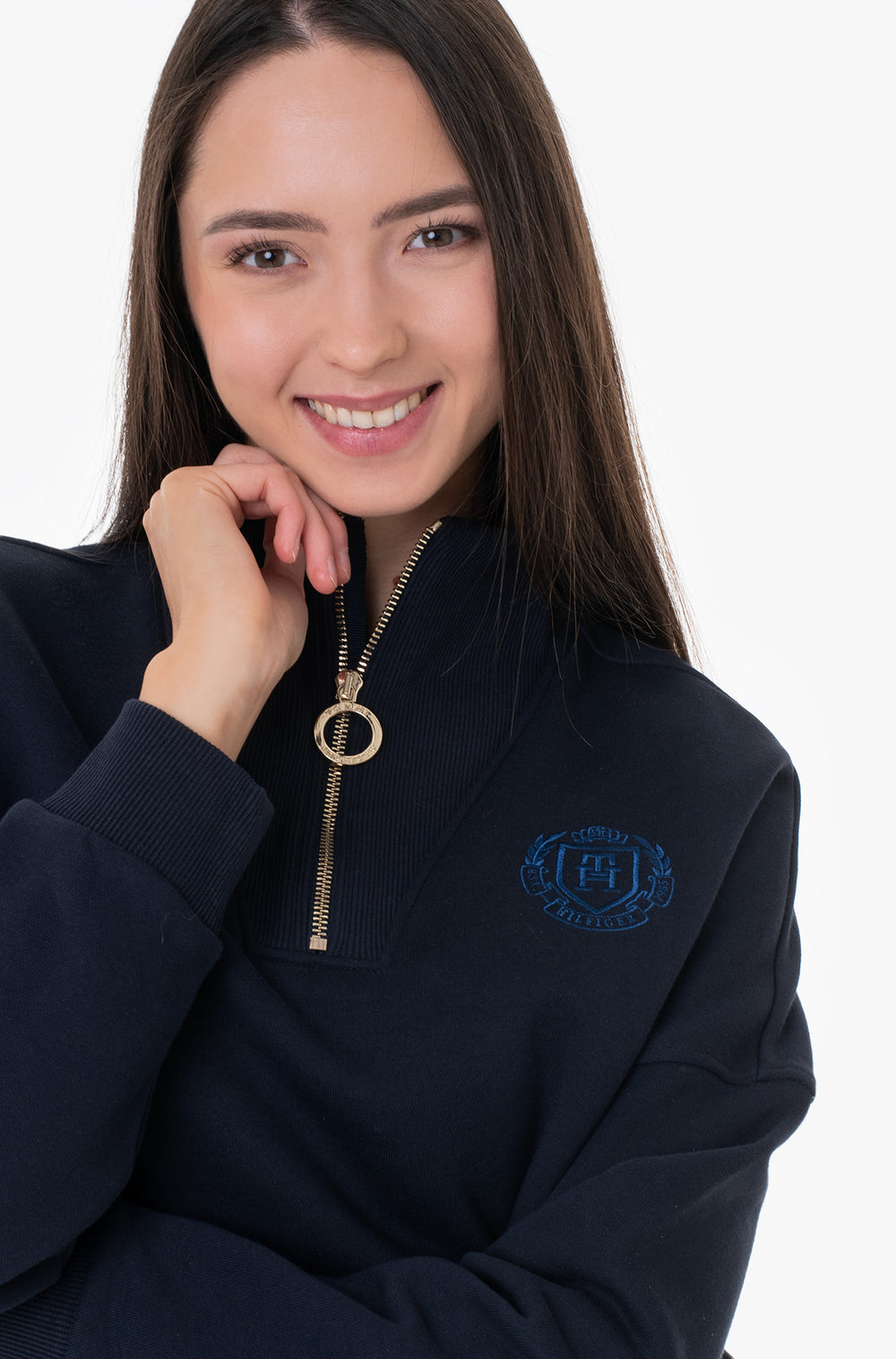 HALF-ZIP RELAXED FIT SWEATSHIRT