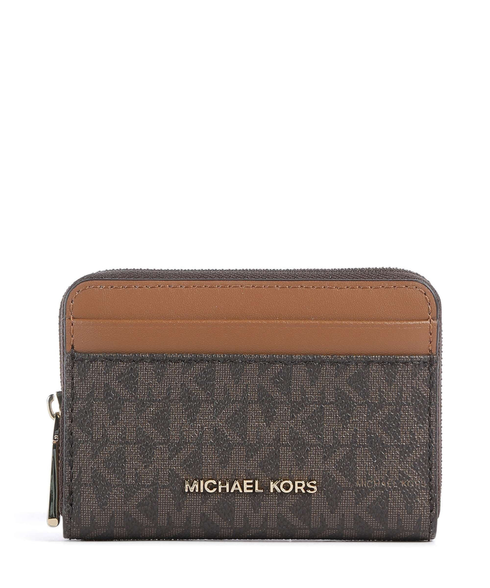 MICHAEL Michael Kors Jet Set Small Signature Logo Zip-Around Card Case
