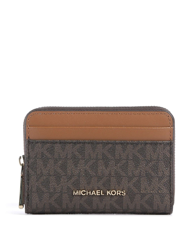 MICHAEL Michael Kors Jet Set Small Signature Logo Zip-Around Card Case