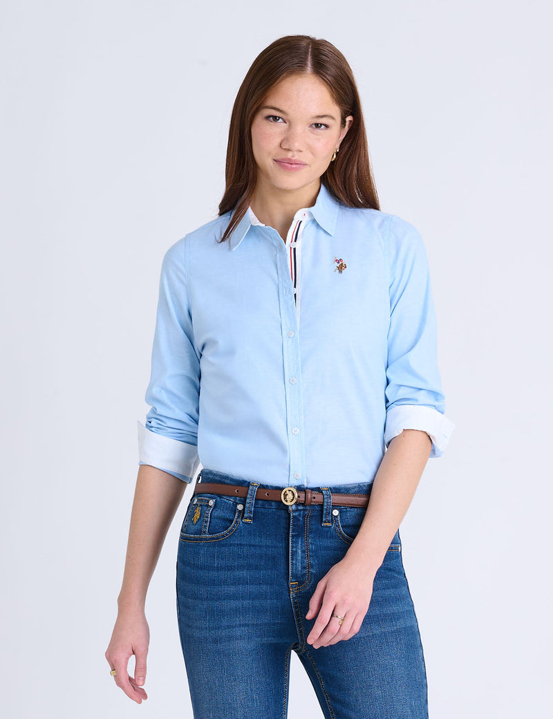 LONG SLEEVE SOLID STRETCH OXFORD SHIRT