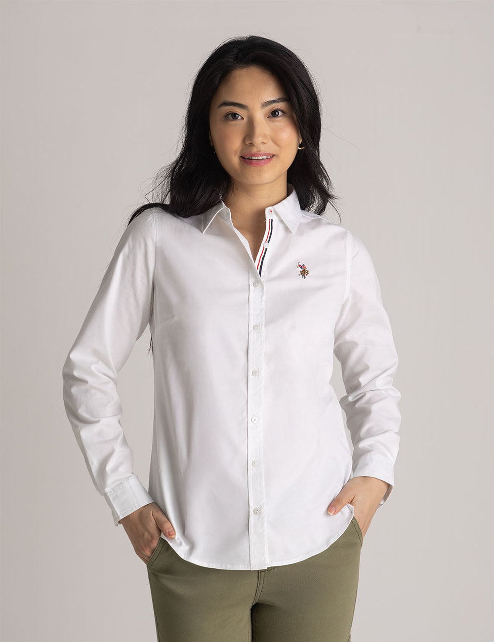 LONG SLEEVE SOLID STRETCH OXFORD SHIRT