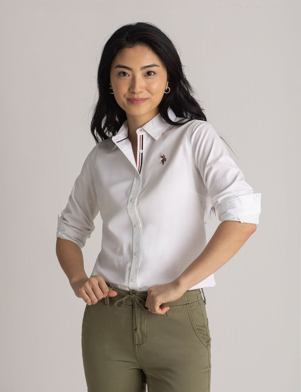 LONG SLEEVE SOLID STRETCH OXFORD SHIRT