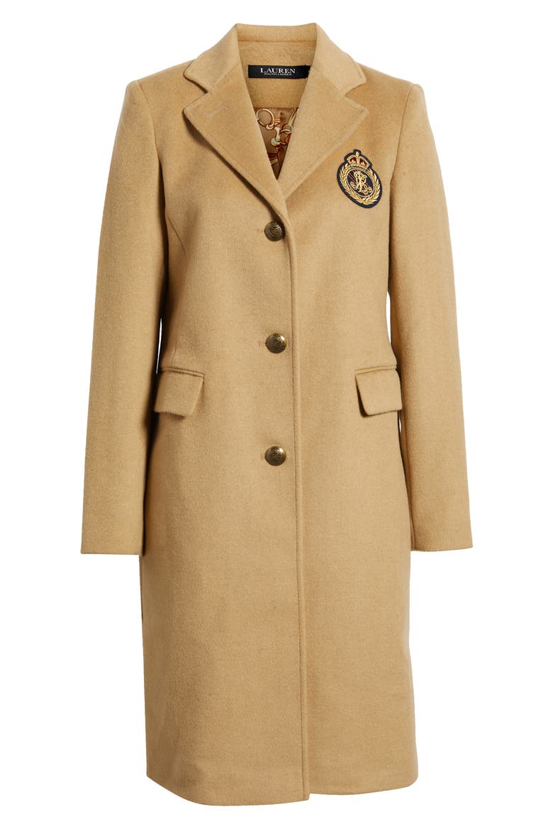Ralph Lauren Logo Patch Wool Blend Jacket