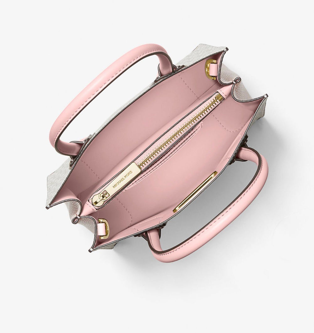 Mercer Medium Logo and Leather Accordion Crossbody Bag