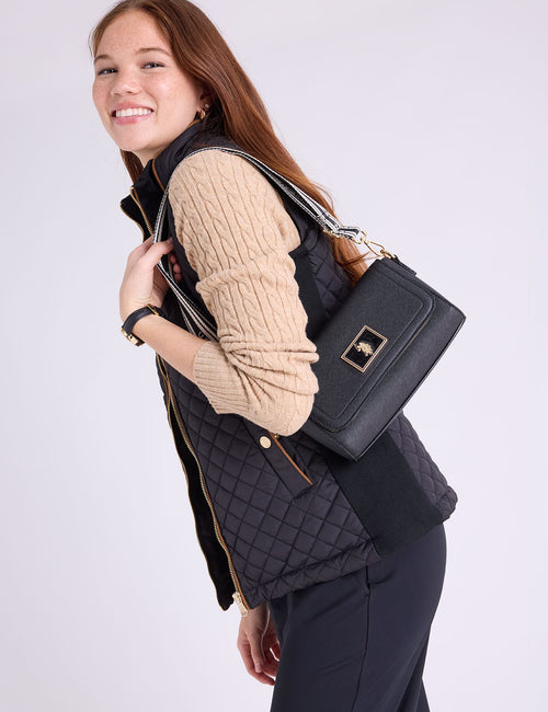 ENAMEL CROSSBODY BAG