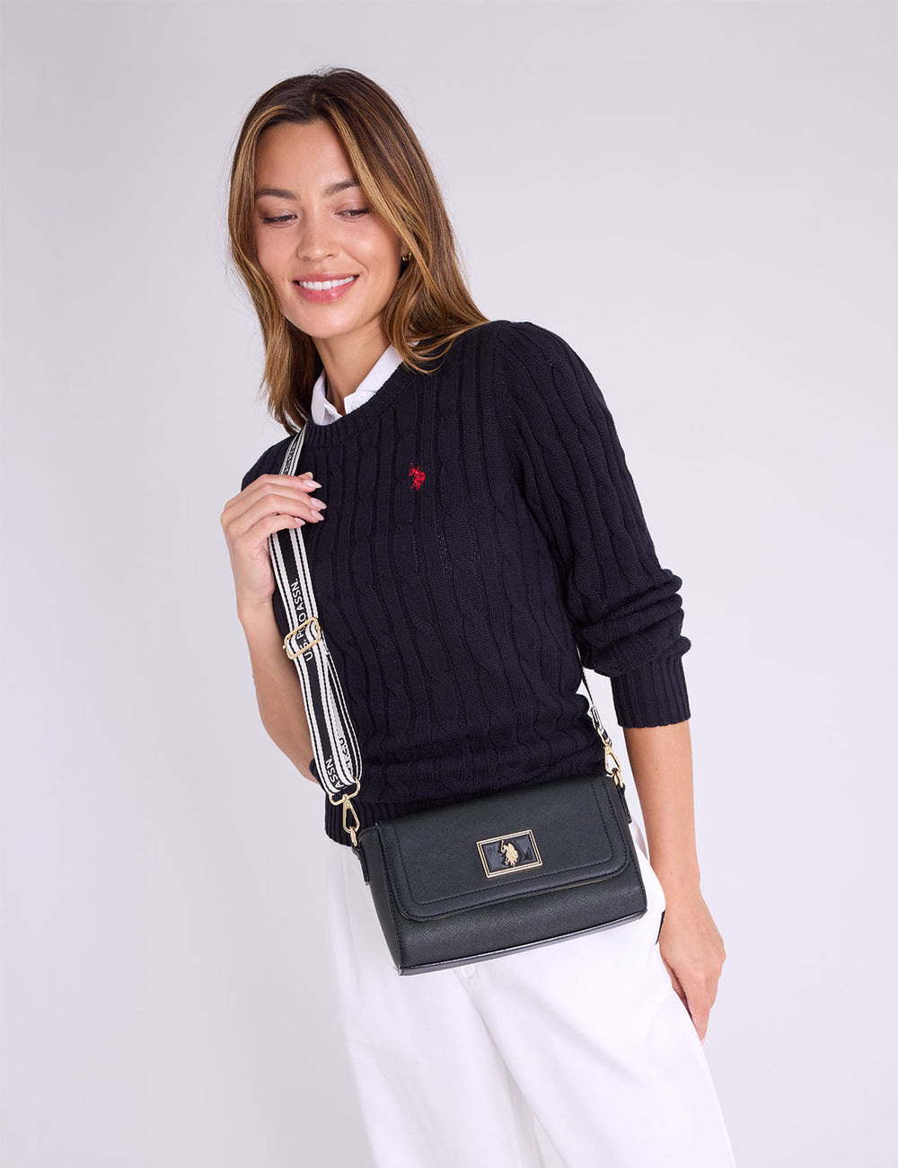 ENAMEL CROSSBODY BAG