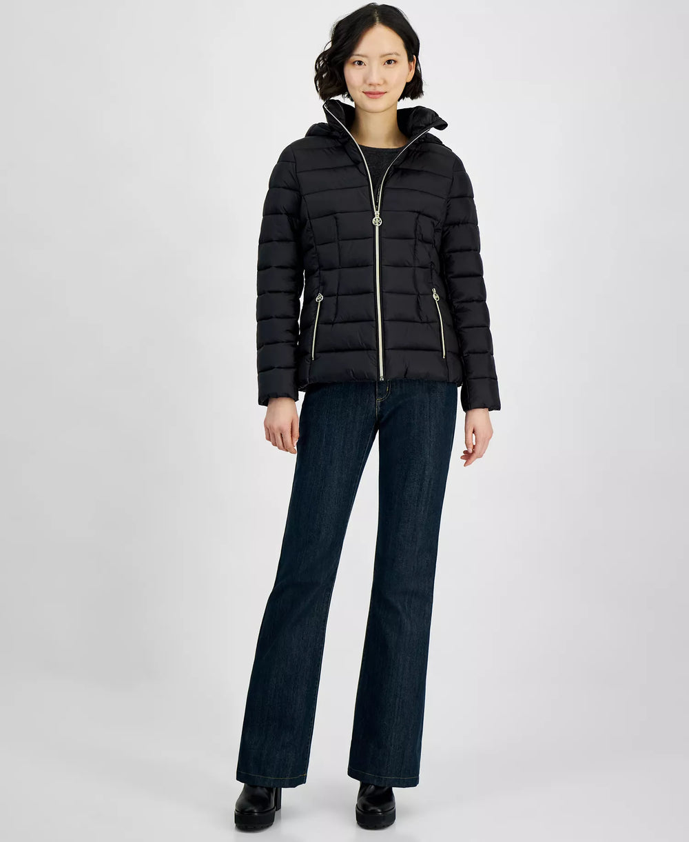 Michael Kors Women's Hooded Zip Packable Puffer Coat