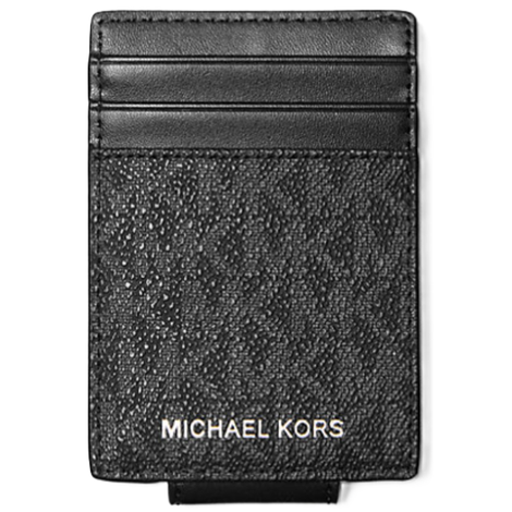 Michael Kors Outlet Cooper Signature Logo Money Clip Card Case