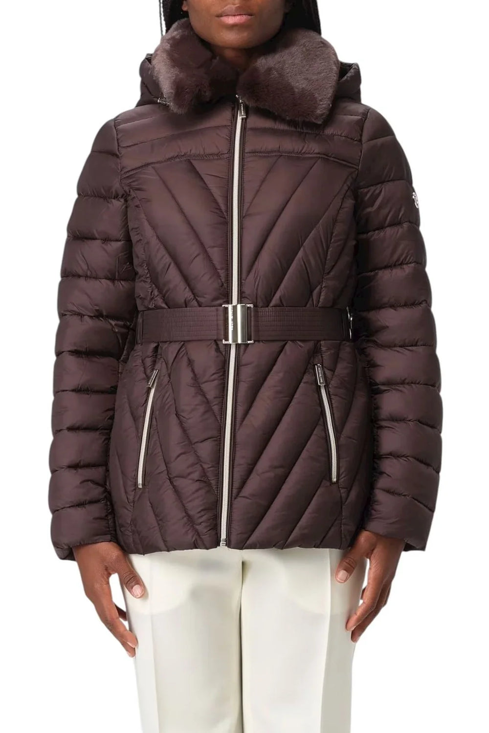 Michael Michael Kors Michael Michael Kors Faux Fur Trim Packable Puffer Jacket
