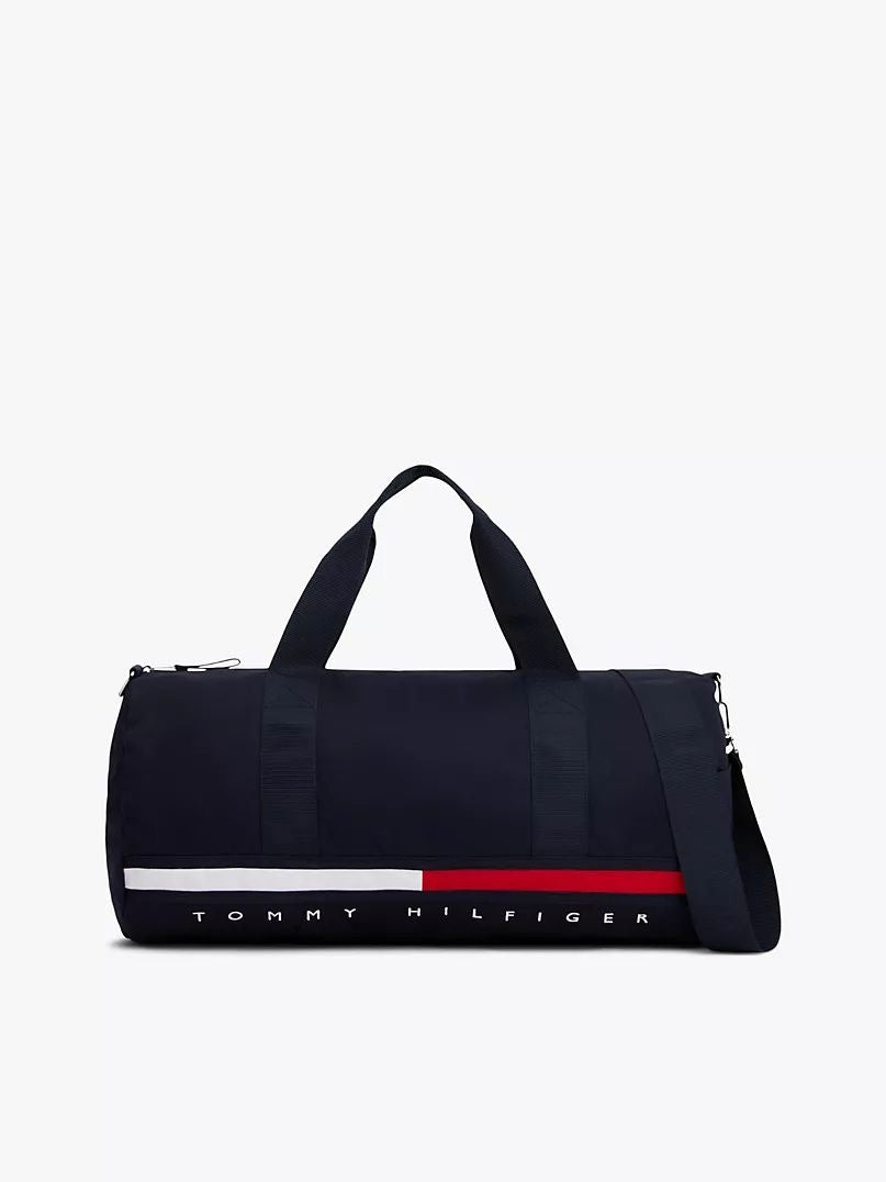 Tommy Hilfiger Flag Stripe Logo Duffle in Navy