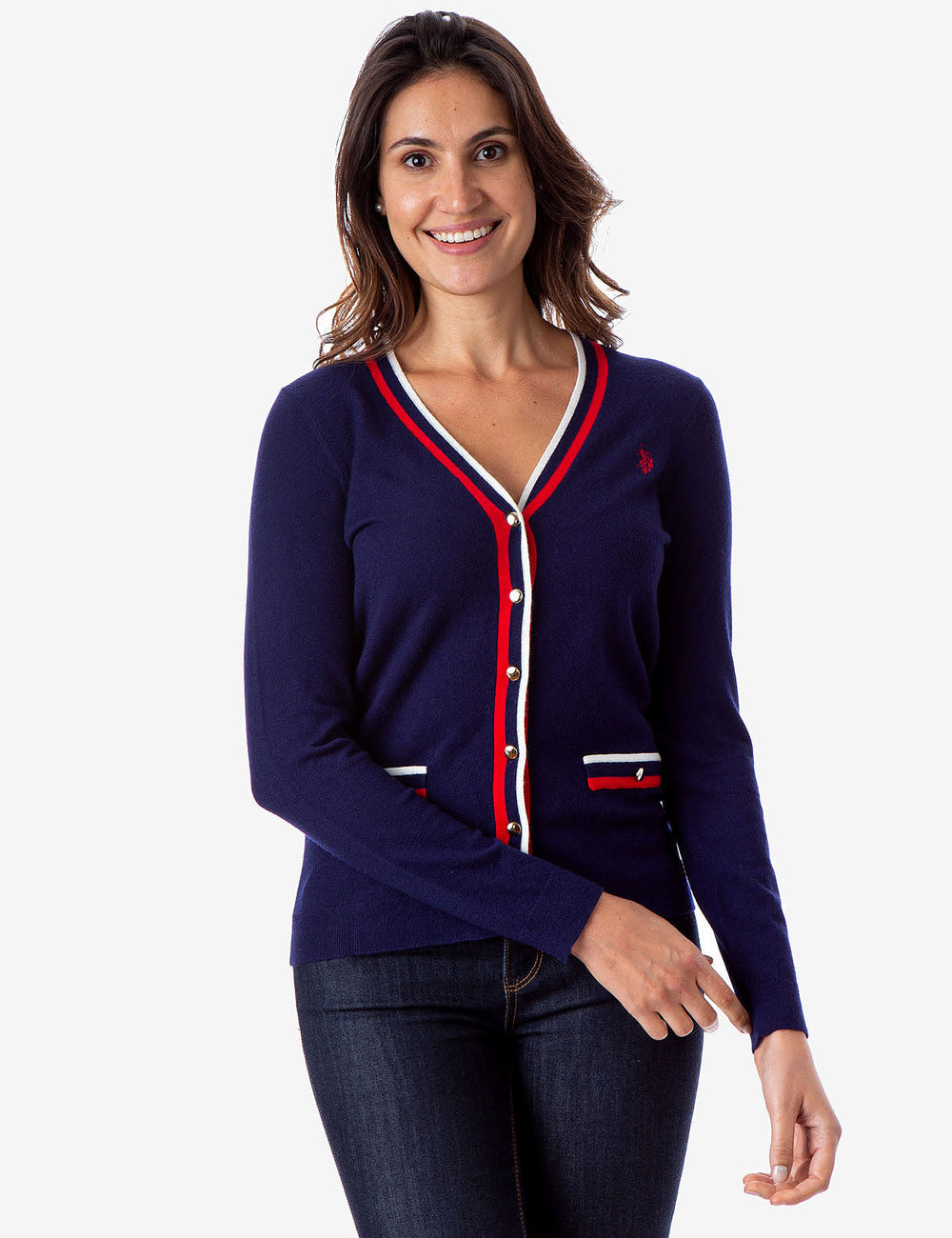 CABLE BUTTON FRONT CARDIGAN
