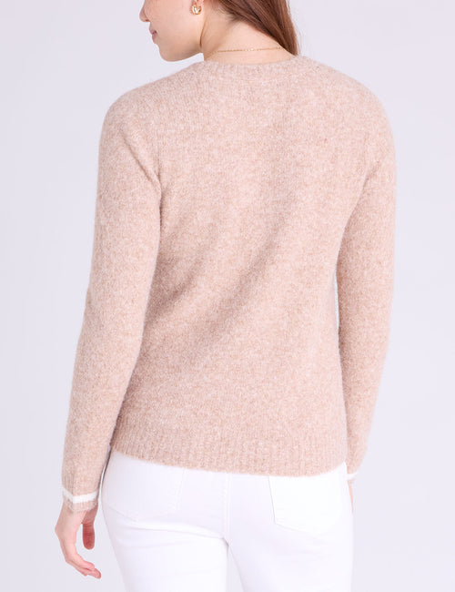 CREW NECK EMBROIDERED TIPPED SWEATER - U.S. Polo Assn.