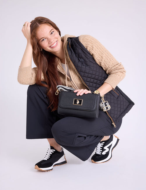 ENAMEL CROSSBODY BAG