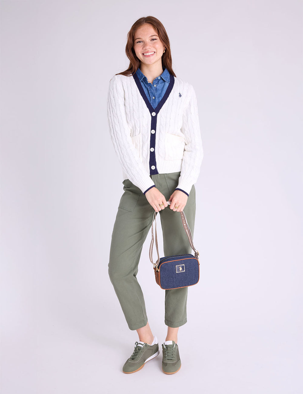 CABLE BUTTON FRONT CARDIGAN