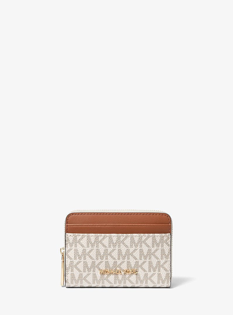 MICHAEL Michael Kors Jet Set Small Signature Logo Zip-Around Card Case