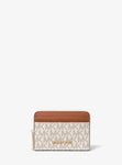 MICHAEL Michael Kors Jet Set Small Signature Logo Zip-Around Card Case