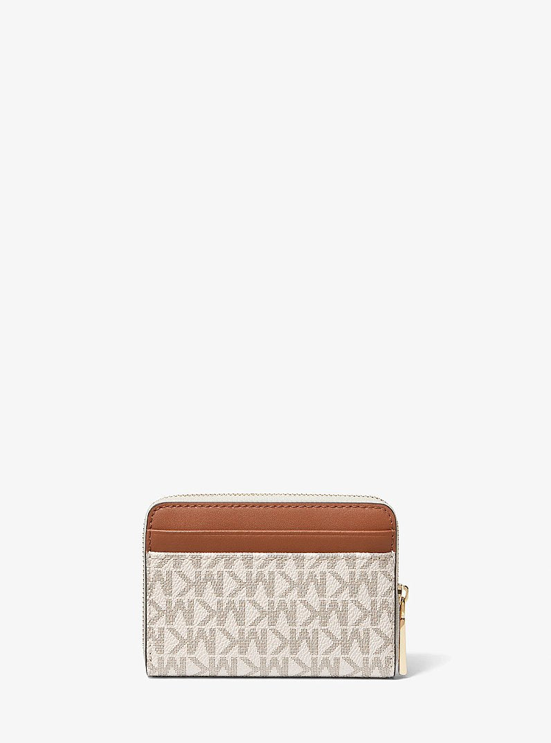 MICHAEL Michael Kors Jet Set Small Signature Logo Zip-Around Card Case