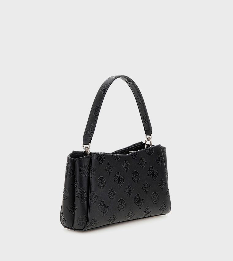 Guess Tisha Logo crossbody bag in Black