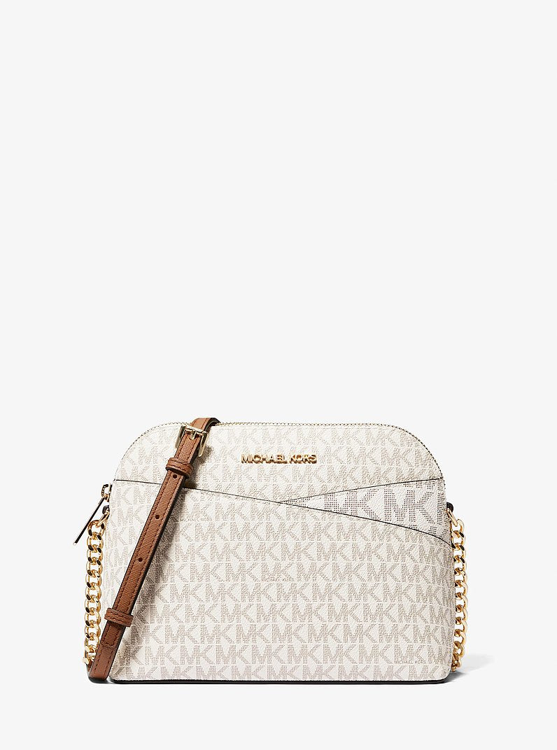 Jet Set Travel Medium Color-Block Signature Logo Crossbody Bag
