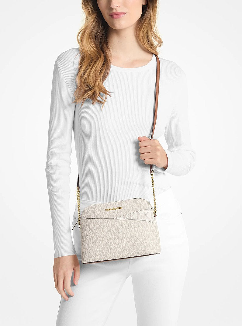 Jet Set Travel Medium Color-Block Signature Logo Crossbody Bag