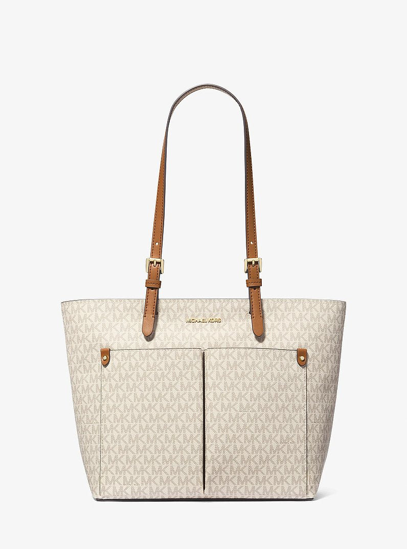 Jet Set Medium Logo Pocket Tote Bag
