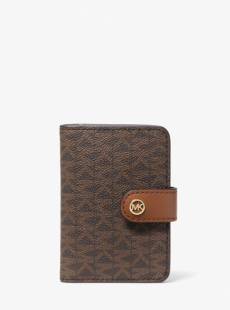 MICHAEL Michael Kors Jet Set Small Signature Logo Zip-Around Card Case