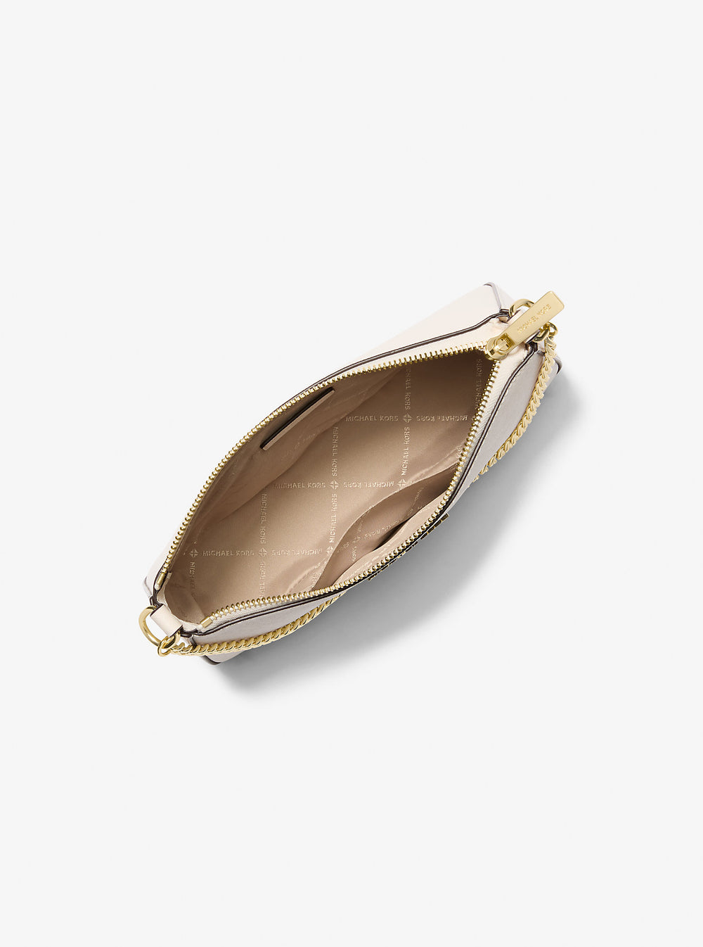 Jet Set Medium Saffiano Leather Crossbody Bag In CREAM