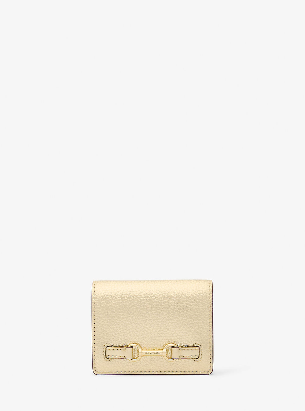 Carson Small Metallic Pebbled Leather Wallet