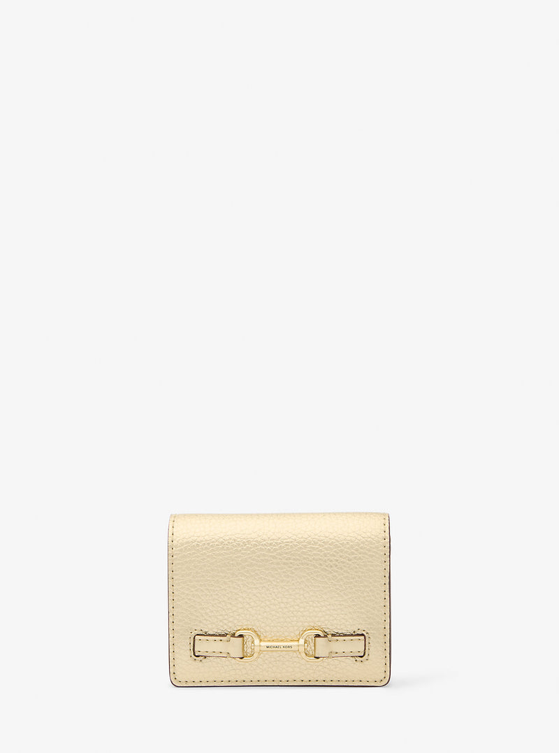Carson Small Metallic Pebbled Leather Wallet