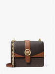 Greenwich Small Color-Block Signature Logo Crossbody Bag