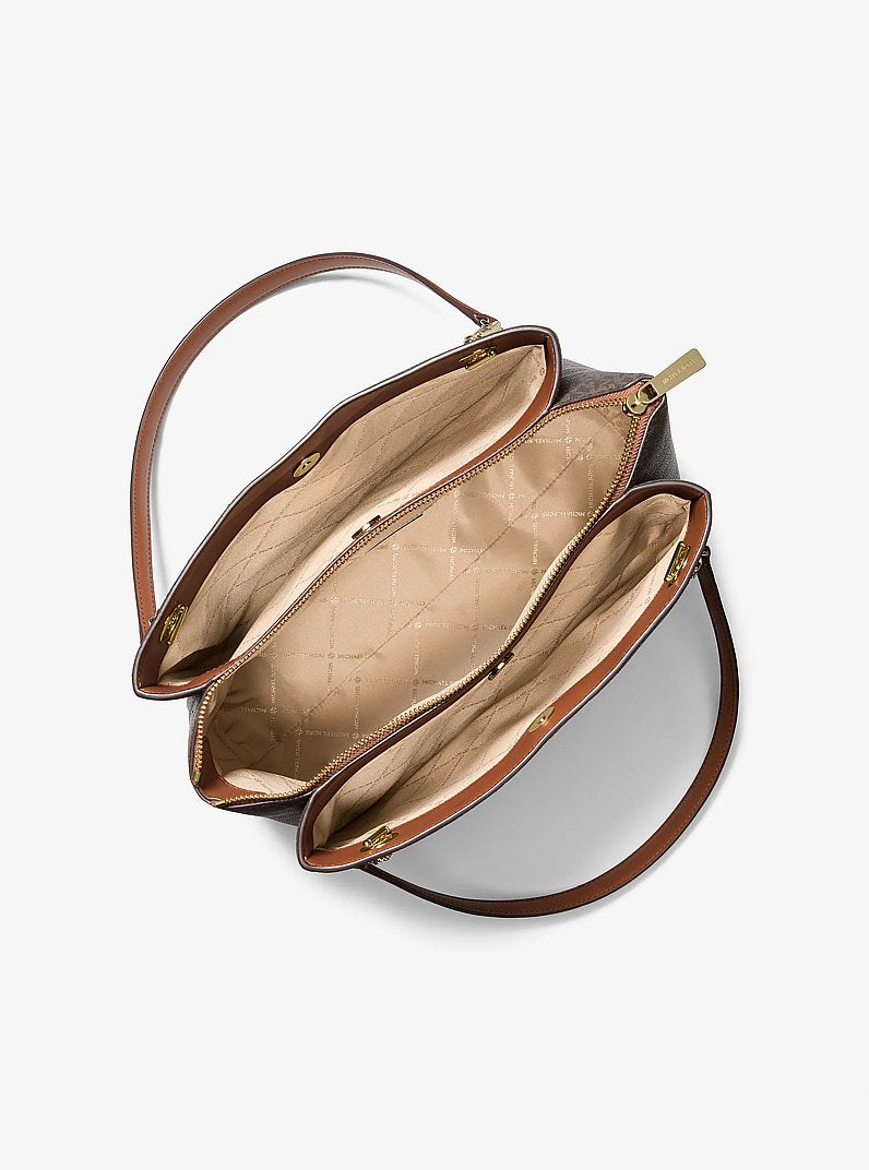 Michael Kors Outlet Soho Medium Signature Logo Tote Bag