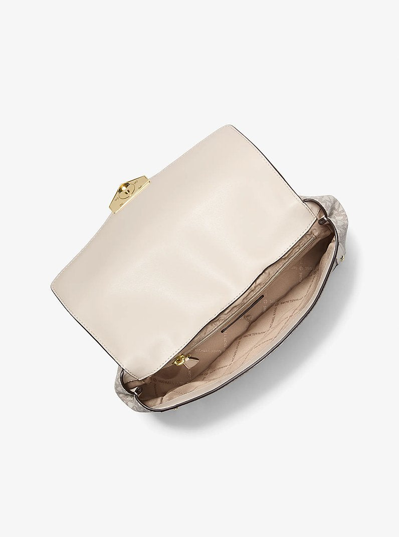 Soho Large Studded Signature Logo Shoulder Bag