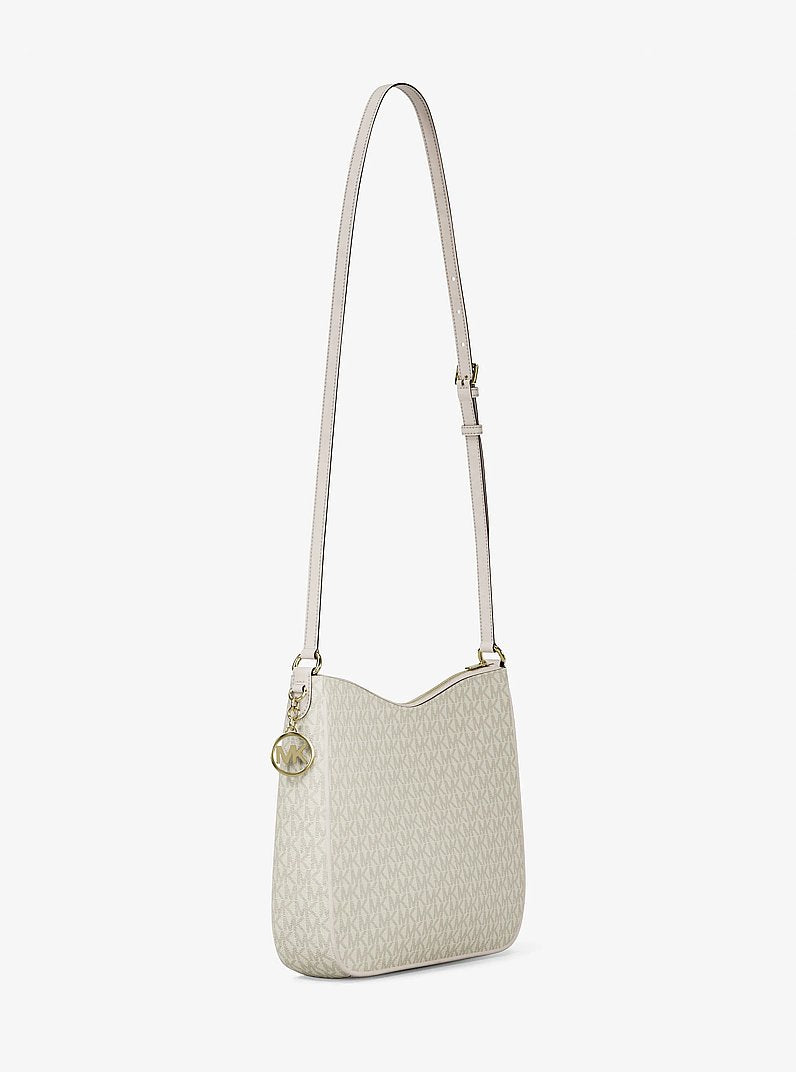 Nayla Medium Signature Logo Messenger Bag
