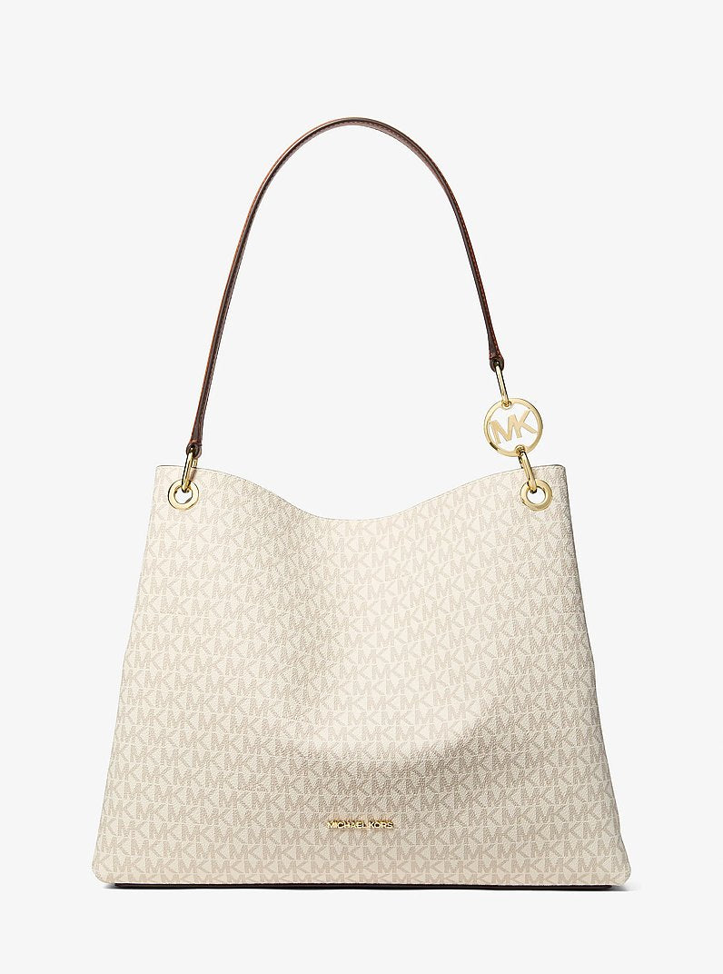 Michael Kors Outlet Christina Large Signature Logo Shoulder Bag