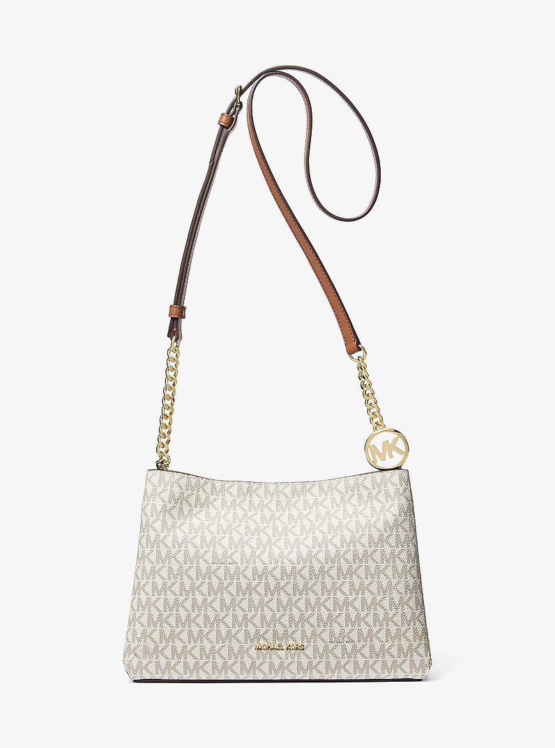 Christina Medium Signature Logo Messenger Bag