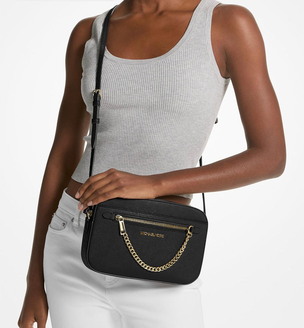 Jet Set Large Saffiano Leather Crossbody Bag