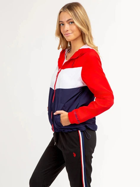 Windbreaker with a hood is female U.S. Polo Assn